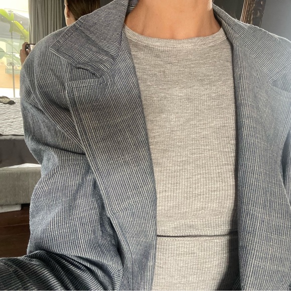 Curator Lightweight Blue Light Stripe Blazer - Picture 4 of 9